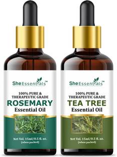 She Essentials Rosemary & Oil 100% Natural & Pure for Hair Care (Pack of 2) Hair Oil