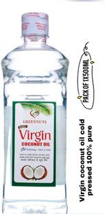 GREENNUT Extra Virgin Coconut Oil Cold Pressed Pack of 1