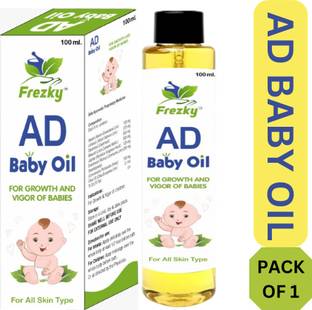 frezky AD Vitamin Baby Massage Oil | For Healthy Babies & Infants | 100 Ml | PACK OF 1