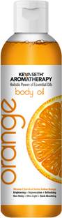 KEYA SETH AROMATHERAPY Skin Defence Orange Body Oil Skin Lightening, Rejuvenating Non-Sticky for Daily Use After Bath, Massage Oil Enriched with Orange & Vitamin C