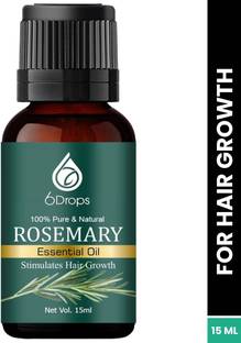 6Drops Rosemary Essential Oil 100% Pure & Natural for Hair Growth, Skin, Anti Dandruff