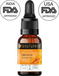 Soulflower Orange Essential Oil 15ml, 100% Premium & Pure, Natural & Undiluted, For Steam Inhaler, Cough, Cold, Vitamin C, Hair & Skin, Boost hair growth, Dandruff Control, Shiny and Beautiful Hair