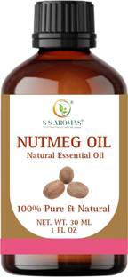 S S AROMAS Natural Nutmeg Oil/Steem Distilled/Skin and Hair Care/Pain Relief