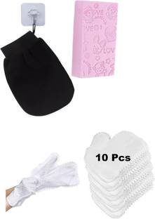 Cloudzy Bath Gloves with Sponge Soft Exfoliating Dead Skin Remover Sponge Glove For Body