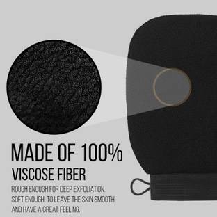 AARADHYAM Ramya Gloves Body Whitening Body Exfoliator Mitt (Black)