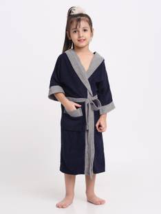 CREEVA Navy & Grey Small Bath Robe