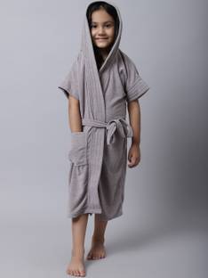 ELEVANTO Grey XL Bath Robe