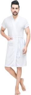 Shree Disha White Free Size Bath Robe
