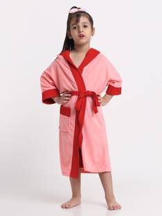 CREEVA Pink & Red Small Bath Robe