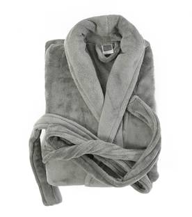 Cotton Bolls Textiles Grey Large Bath Robe