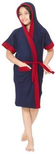 Sand Dune Navy Blue Free Size Bath Robe