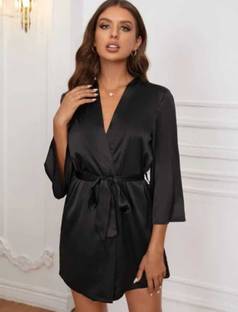 Cotovia Black 3 Free Size Bath Robe