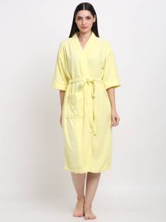 CREEVA Lemon Free Size Bath Robe