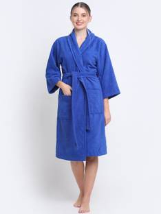 CREEVA Royal Blue Medium Bath Robe