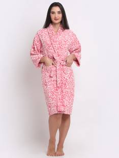 CREEVA PINK LEOPARD Small Bath Robe