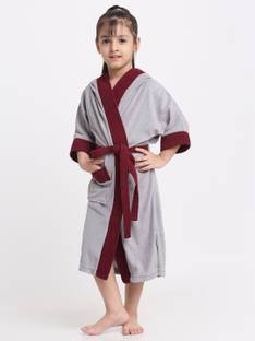 CREEVA Grey & Wine XL Bath Robe