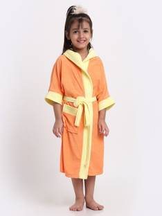 CREEVA Orange & Yellow Medium Bath Robe