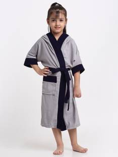 CREEVA Grey & Navy XL Bath Robe