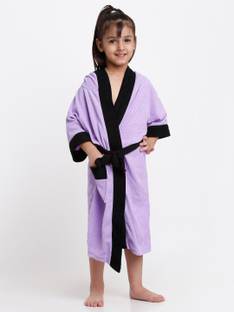CREEVA Lilac & Black Small Bath Robe