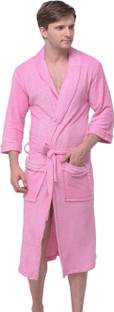 Comfortlooms Pink Free Size Bath Robe