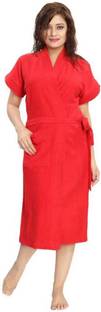 Poorak Red Large Bath Robe