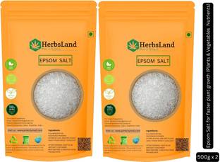 HerbsLand Epsom Salt For Muscle Aches, Pain Relief, Faster Plant Growth & Plants Nutrient