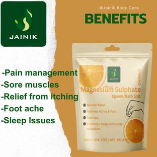 JAINIK Orange Bath Salt For Feet Pain For Muscle Relief, Relieves Aches & Pain