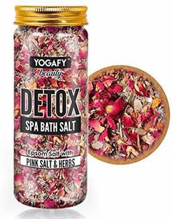 YOGAFY Epsom Bath Salt With Pink Salt And Herbs (250 gm) ||Jar Pack||