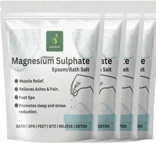 JAINIK Epsom Bath Salt Crystal And Bath For Muscle Relief,Relieves Aches&Pain pack of 4