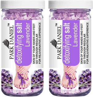 PARK DANIEL Premium Lavender Bath Salt- For Soothing & Relaxation -Pedicure & Manicure Salt Combo Pack Of 2 Jars of 200 gms(400 gms)
