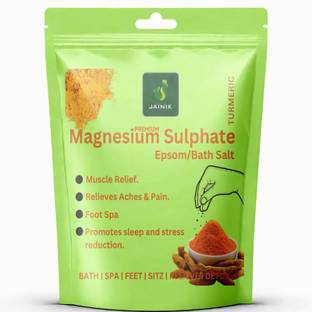 JAINIK Turmeric Epsom & Bath Salt For Bath, Foot, Sleep, Muscle Relief & Refreshing