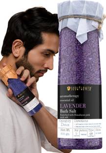 Soulflower Lavender Bath Salt | For Ache, Pain & Muscle Relief | Shower, Spa, Foot, Bath |