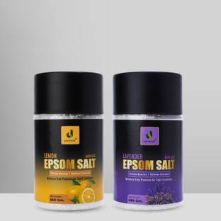 JAINIK Lemon & Lavender Bath Salt, Espom Salt For Pain & Body Relaxation