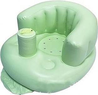 grofly Baby Bath Seat Inflatable Stool Infant Chair| Built-in Pump Bath Seat Household Baby Bath Seat