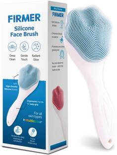 Firmer Silicone Face Brush for Daily Cleansing & Exfoliation | Multicolor | (Pack of 1)