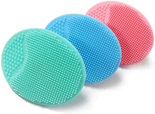 DSAFE Baby Bath Brush, Baby Cradle Cap Brush, Silicone Massage Brush Pack Of 3
