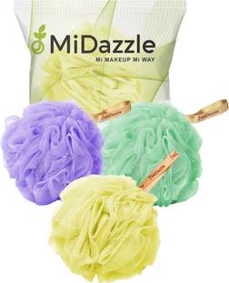Midazzle Luxury Bathing Loofah Exfoliator Scrubber for High Lather Cleansing(Pack of 3))