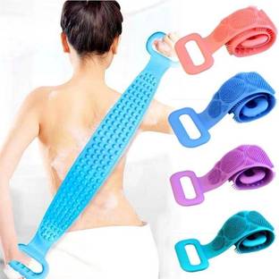 shivaayexotic Silicone Body Scrubber Belt, Double Side Shower Exfoliating
