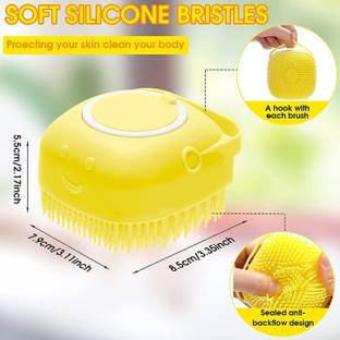 jeniry Silicone Bath Brush Shower Massage Scrubber Body Skin Exfoliating Scrubbing 003