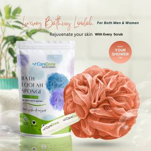 CareDone Large Bath Loofah Sponge Scrubber Exfoliator for High Lather Cleansing