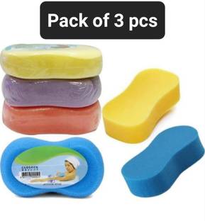BRM TRADERS Sponge Multi Purpose Sponge For Face And Body Combo Pack Of 3 pcs