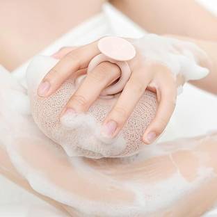 Dimesta 2-in-1 Bath Super Soft Suction Cup Bath Brush Loofah Bath Sponge Body Scrubber