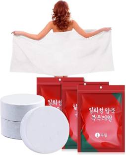 DARSHANAM WORLD Compressed Bath Towel Tablets, Pure Cotton Portable Disposable Hypoallergenic