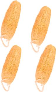 ecoduct Natural Body Scrubber Loofah for Bathing (Long) (Pack of 4)