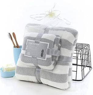 HomeCloud Microfiber 300 GSM Bath, Face, Hair, Hand Towel Set