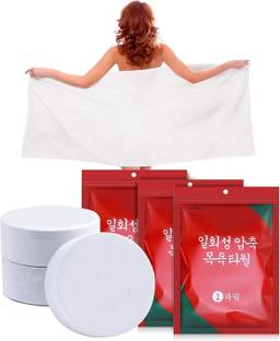Purabelle Bath Towel Tablets Pure Cotton Bathfor Camping Traveling Hiking Towels