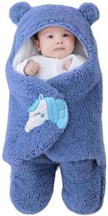 BRANDONN New Born Hooded Supersoft Swaddle Wrapper Cum Sleeping Bag For babies Sleeping Bag