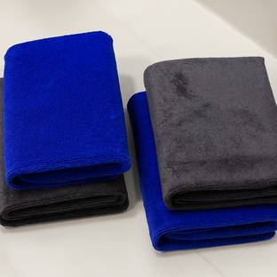 ZEDFIBER NEW MULTIPURPOSE HAND TOWEL, Face Towel, Hanky 350 GSM Handkerchief, MICROFIBER Blue, Grey Cloth Napkins