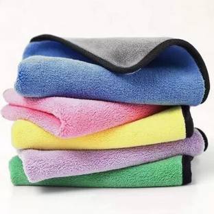 lodhi Multi-Color Highly Absorbent Microfiber Cleaning Cloths (Pack of 4) Dry Microfiber Cleaning Cloth