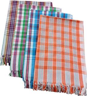 G Fabrics Cotton 280 GSM Hair, Bath, Face, Hand Gamcha Set